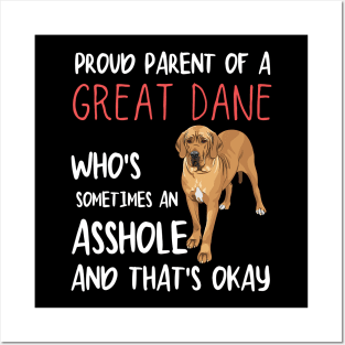 Proud Parents of Great Dane Pet Lover Posters and Art